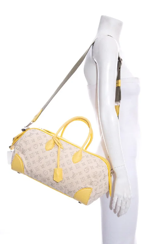 Louis Vuitton handbags with a beaded trim for a touch of glamourLouis Vuitton 2011 Limited Edition Ivory & Yellow Speedy